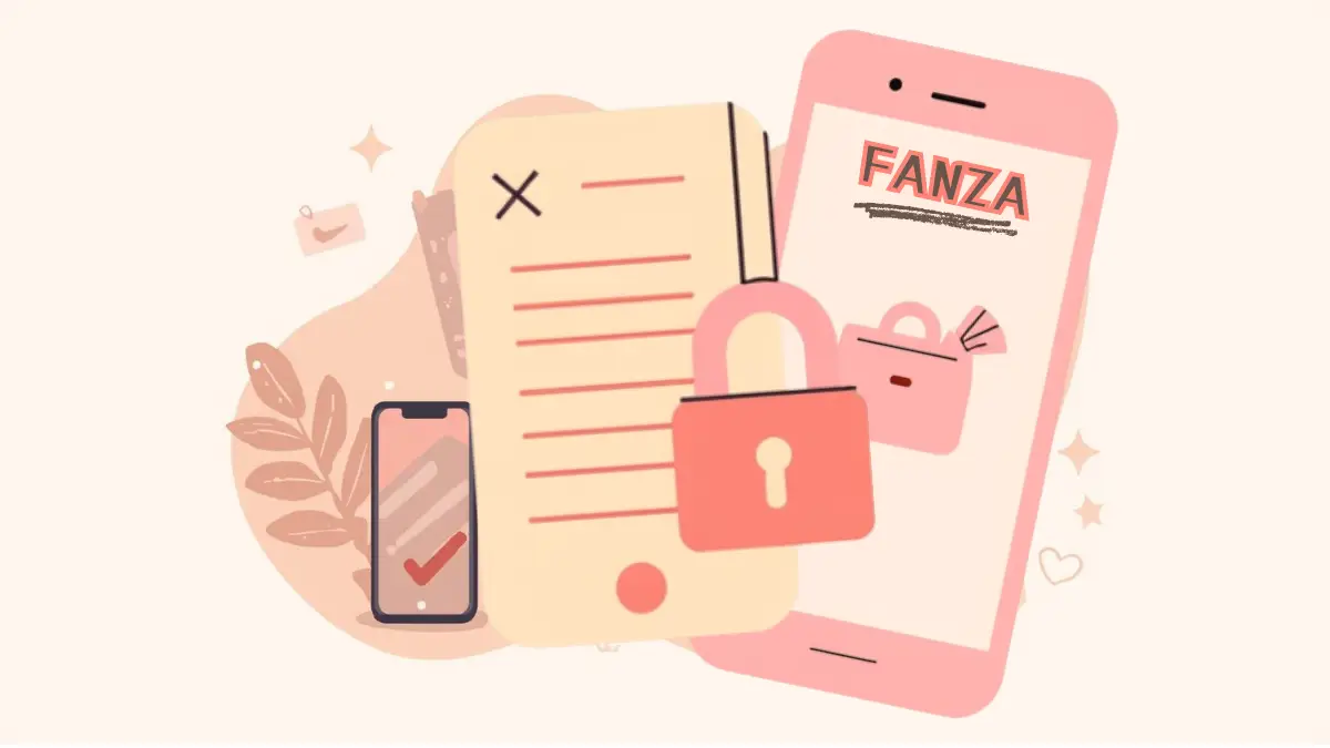 FANZAはバレるの？と不安な方へ、安心して使える仕組みをやさしく解説するイメージイラスト♡